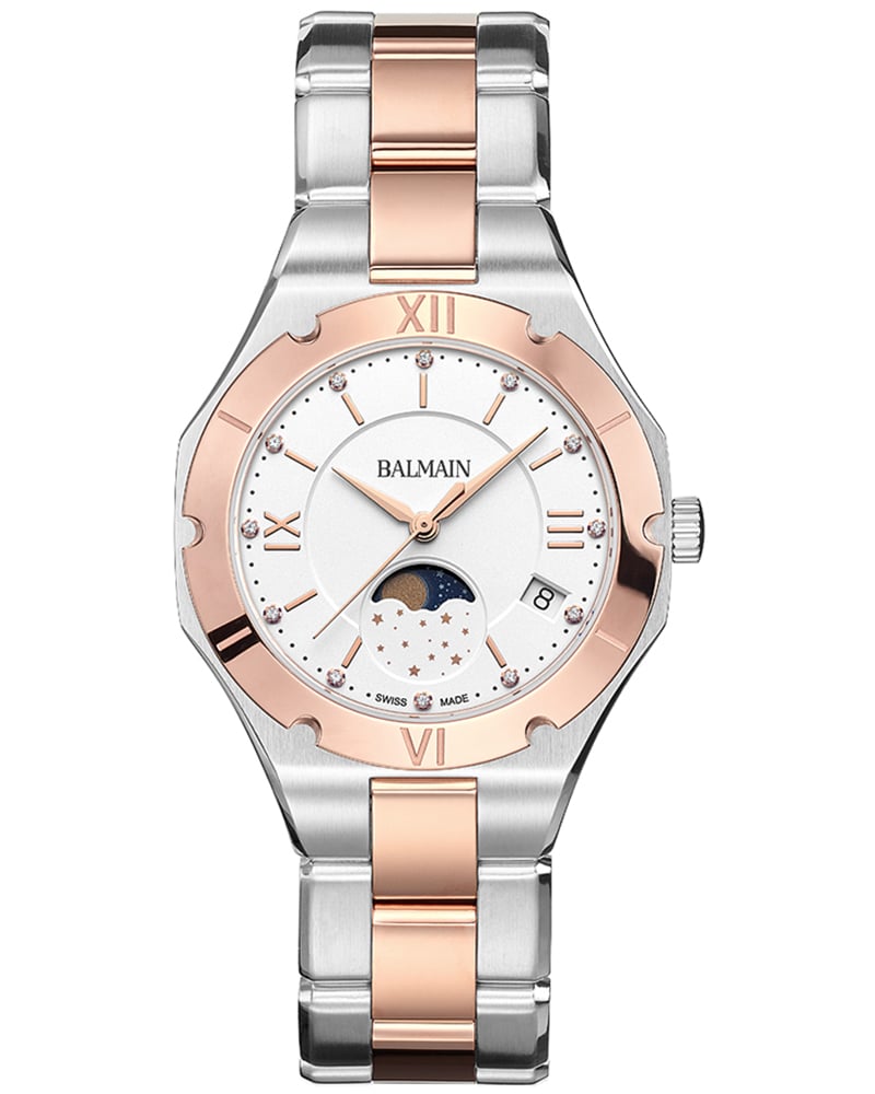 Balmain Women Moonphase Round White Watches