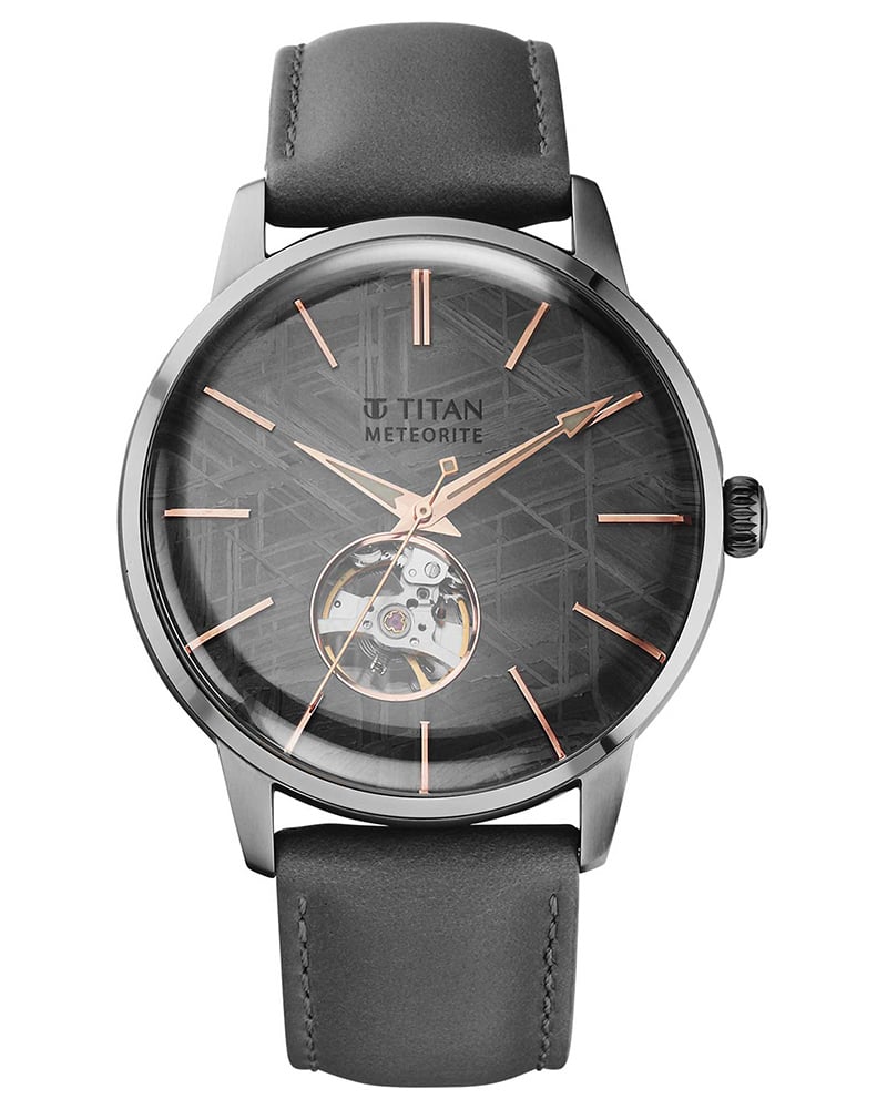 Titan Men Stellar regallia meteorite Round Grey Watches
