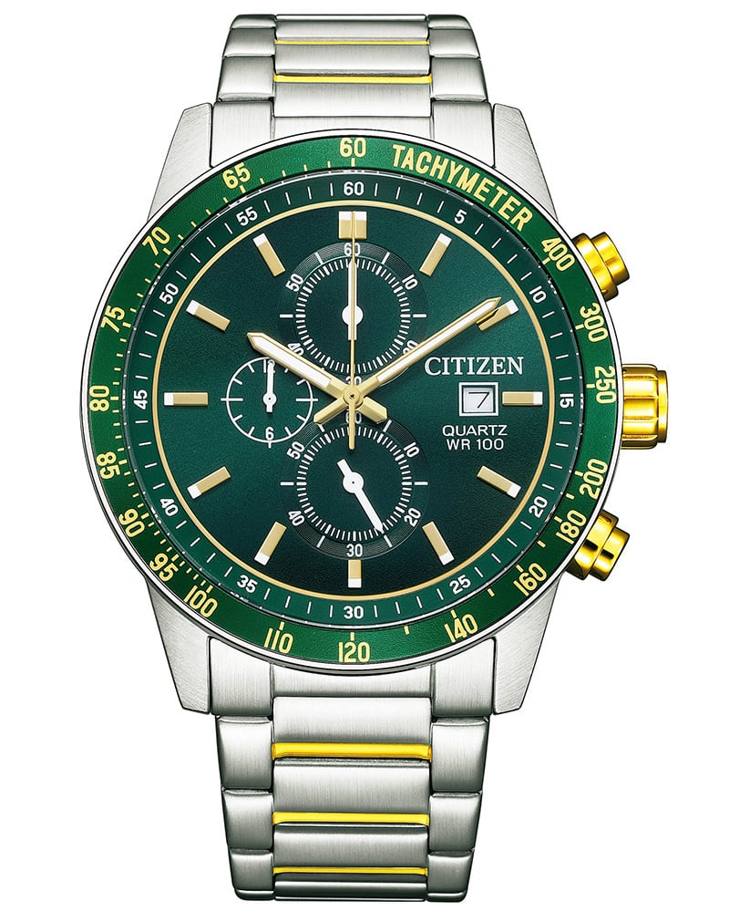 Citizen Men Quartz Chronograph Round Green Watch